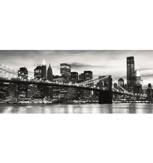Fototapeta: Brooklyn Bridge (čiernobiely) - 104x250 cm