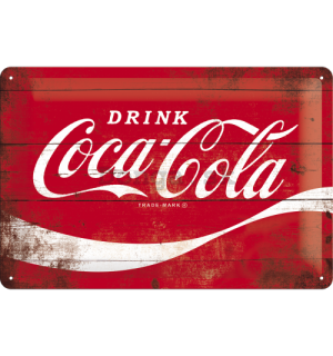 Plechová ceduľa – Coca-Cola (klasické logo) - 20x30 cm