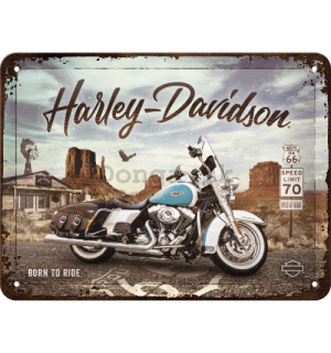 Plechová ceduľa: Harley-Davidson Route 66 Road King Classic - 20x15 cm